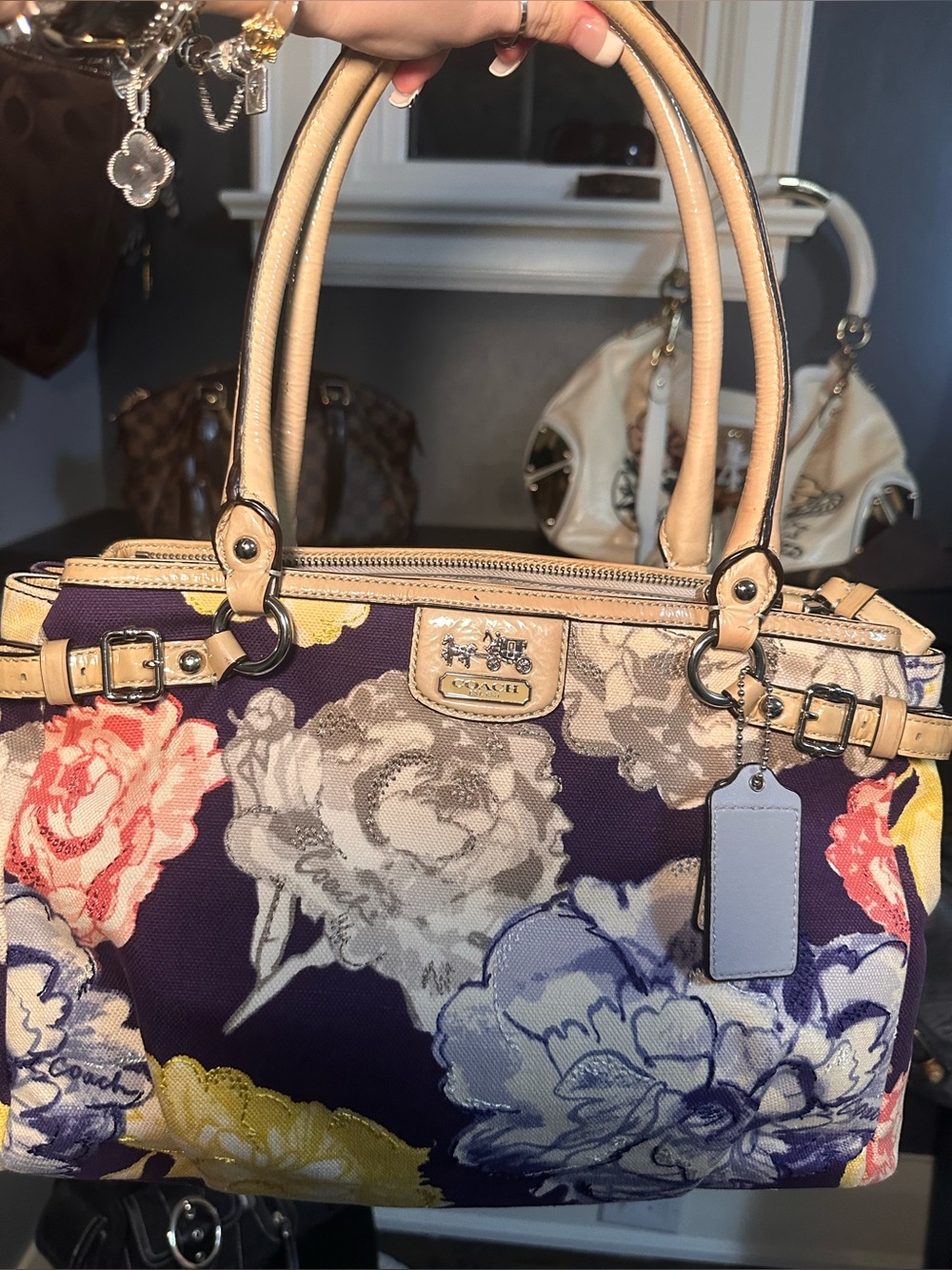 Coach Madison Maggie Kara Floral print shoulder bag